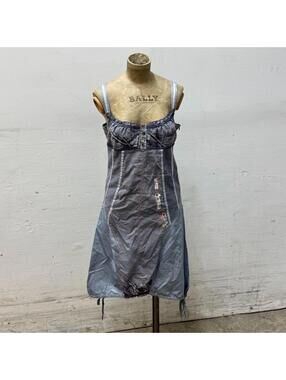 Vintage Grey-Blue La Mode Est À Vous Avant-Garde Paneled Mini Dress